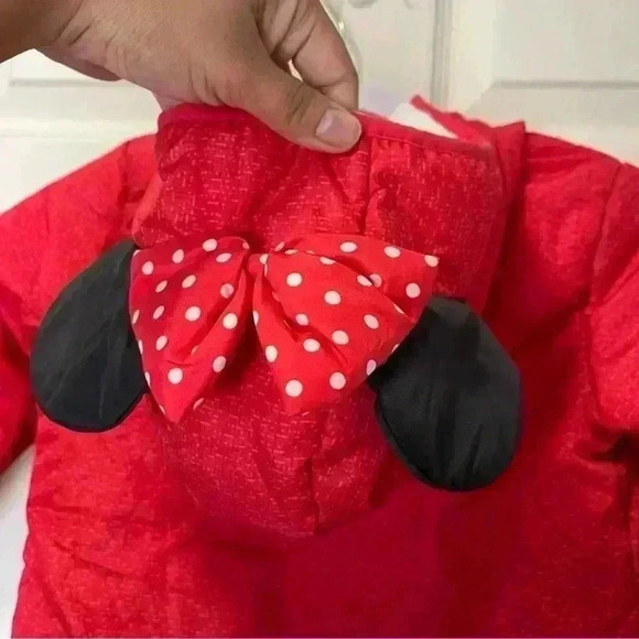 Disney Minnie Mouse Girls Zip Up Puffer Jacket Sz 6 - Picture 8 of 9